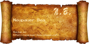 Neupauer Bea névjegykártya